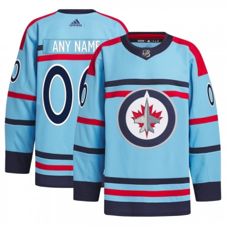 Mænd NHL Winnipeg Jets Trøje Tilpasset Anniversary Adidas 2023-24 Blå Authentic